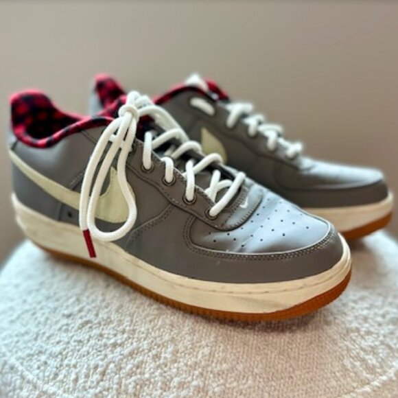 Nike Air Force One 1 LV8 Men's 7 Women's 8.5  Shoe Light Taupe Plaid - Picture 8 of 11